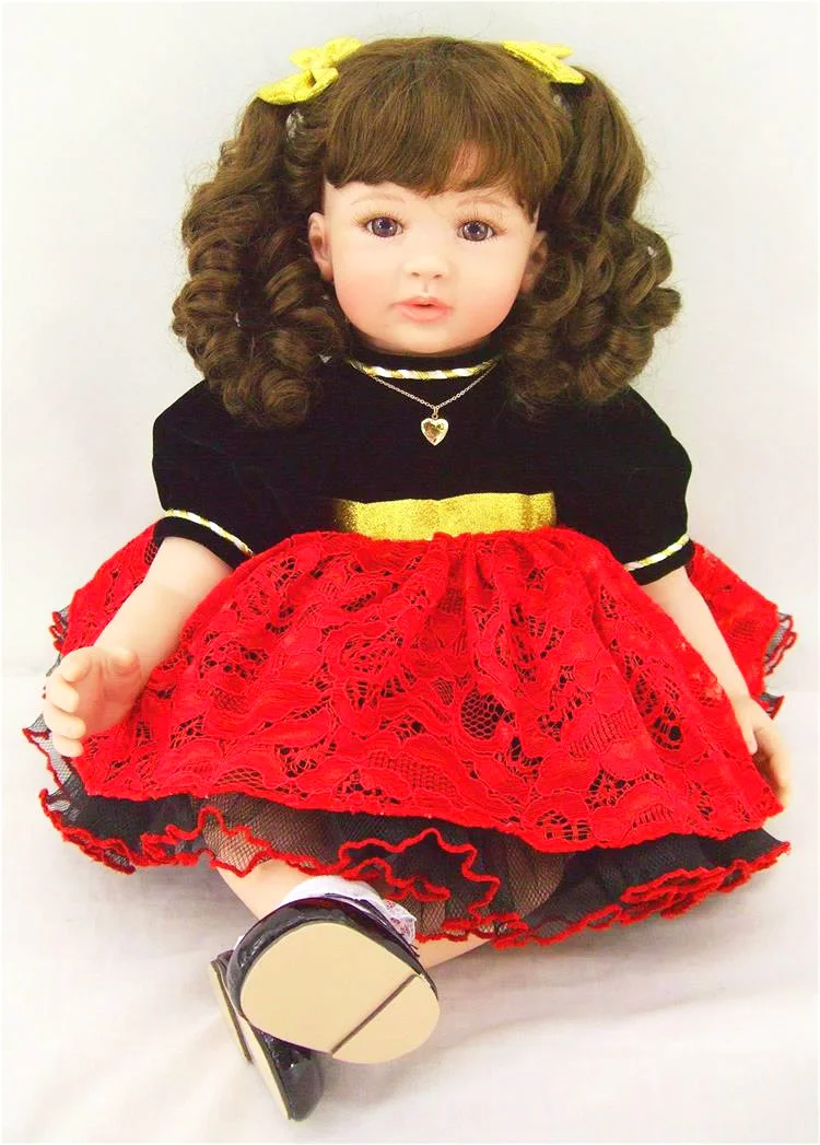 24'' reborn alive bonecas handmade Lifelike Reborn Baby Doll Girls soft cloth Body Silicone with curls children gift toy 60cm
24'' reborn alive bonecas handmade Lifelike Reborn Baby Doll Girls soft cloth Body Silicone with curls children gift toy 60cm
