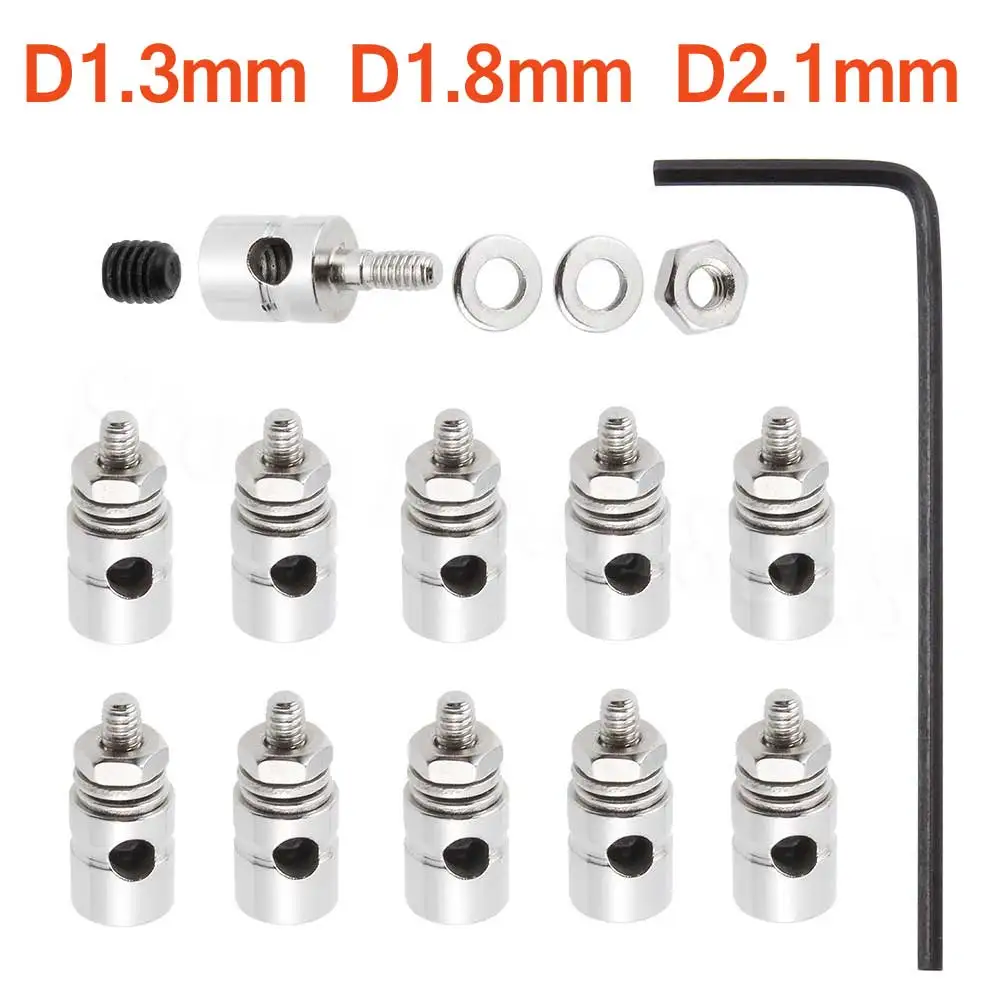 10pcs Pushrod Connectors Linkage Stoppers D1.3mm D1.8mm D2.1mm RC Model Plane Parts Replacement Remote Control Toys
10pcs Pushrod Connectors Linkage Stoppers D1.3mm D1.8mm D2.1mm RC Model Plane Parts Replacement Remote Control Toys