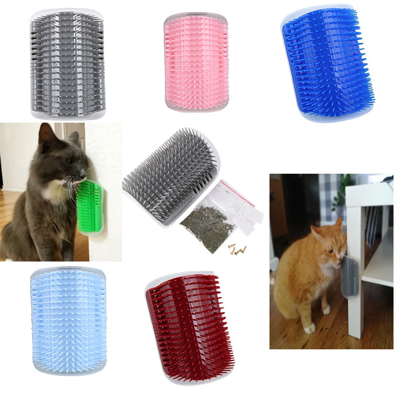 

Pet cat Self Groomer Grooming Tool Hair Removal Brush Comb for Dogs Cats Hair Shedding Trimming Cat Massage Device with catnip