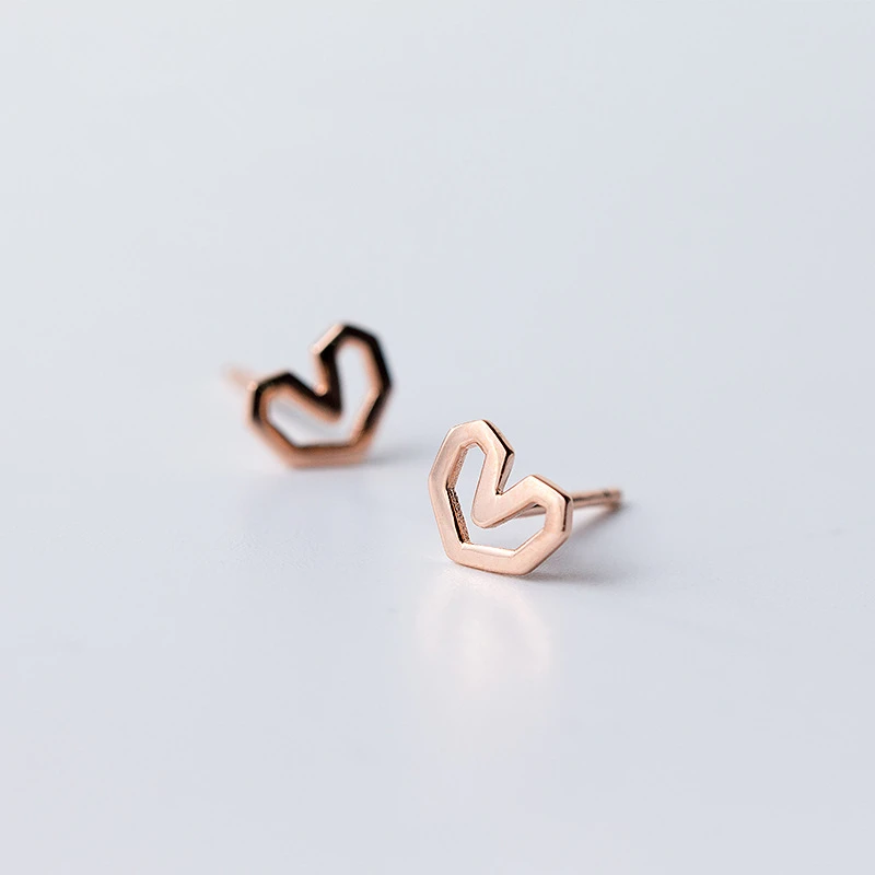 Jinleansu Heart Shaped Stud Earrings 925 Sterling Silver Cute Rose Gold Nail Accessories Jewelry For Women Girl
Jinleansu Heart Shaped Stud Earrings 925 Sterling Silver Cute Rose Gold Nail Accessories Jewelry For Women Girl