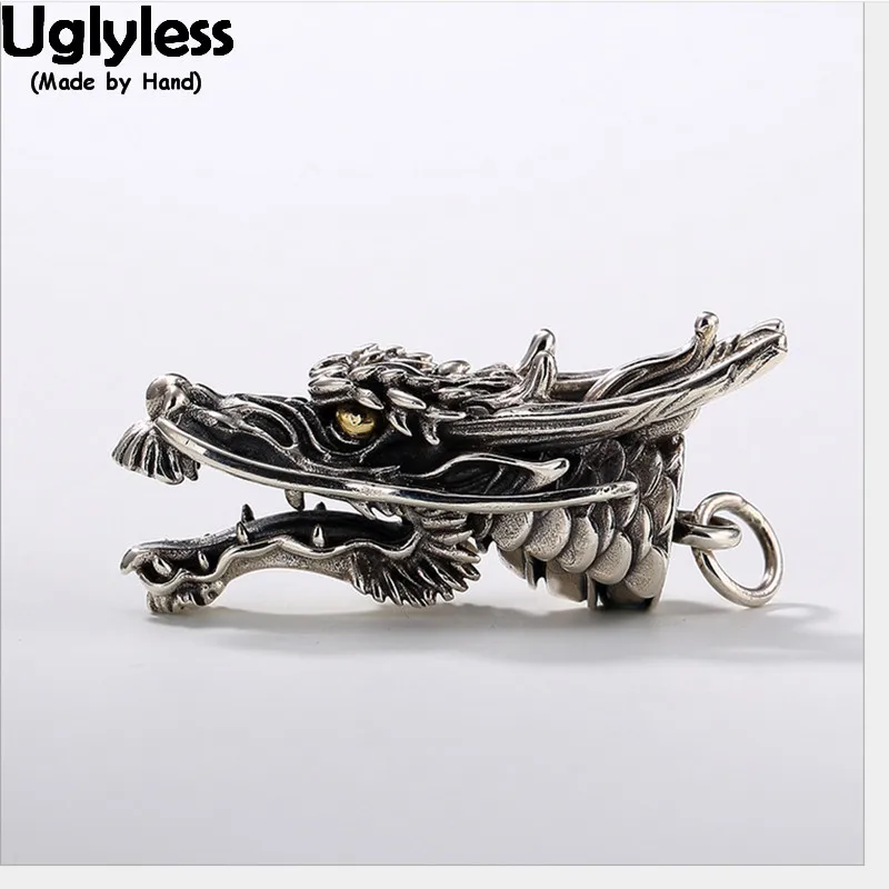 Uglyless 100% Real 925 Sterling Silver Dragon Pendants Necklaces NO Chains Handmade Head Animal Pendant Thai Silver Fine Jewelry
Uglyless 100% Real 925 Sterling Silver Dragon Pendants Necklaces NO Chains Handmade Head Animal Pendant Thai Silver Fine Jewelry