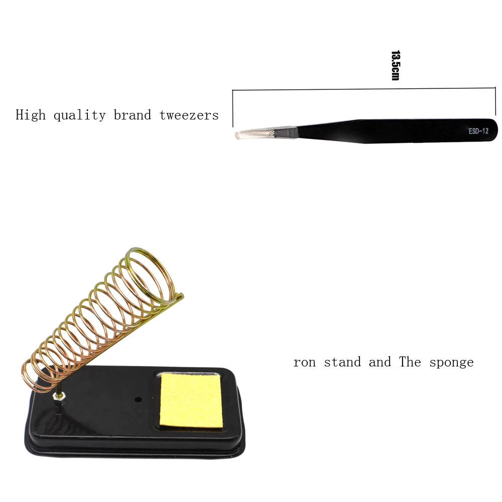 Electrical Soldering Iron Gray EU 220V 60W Adjustable Temperature Kit Welding Repair Tool Set with Tool Box 21pcs/lot
Electrical Soldering Iron Gray EU 220V 60W Adjustable Temperature Kit Welding Repair Tool Set with Tool Box 21pcs/lot
