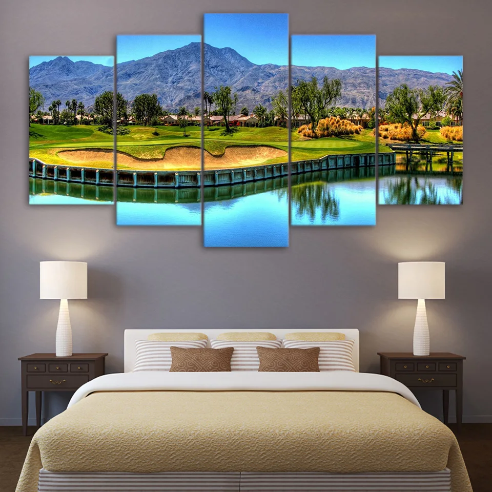 Artryst HD Printed 5 Piece Canvas Art Mountain Golf Course Painting Lake Wall Pictures for Living Room Wall Art Decor jcyg-762
Artryst HD Printed 5 Piece Canvas Art Mountain Golf Course Painting Lake Wall Pictures for Living Room Wall Art Decor jcyg-762