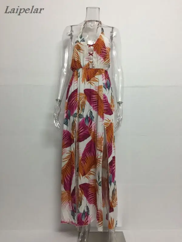 Leaves Print Backless Long Dress Women Strap V Neck Split Beach Summer Dresses Off the shoulder Sundress Beachwear Feminino
Leaves Print Backless Long Dress Women Strap V Neck Split Beach Summer Dresses Off the shoulder Sundress Beachwear Feminino