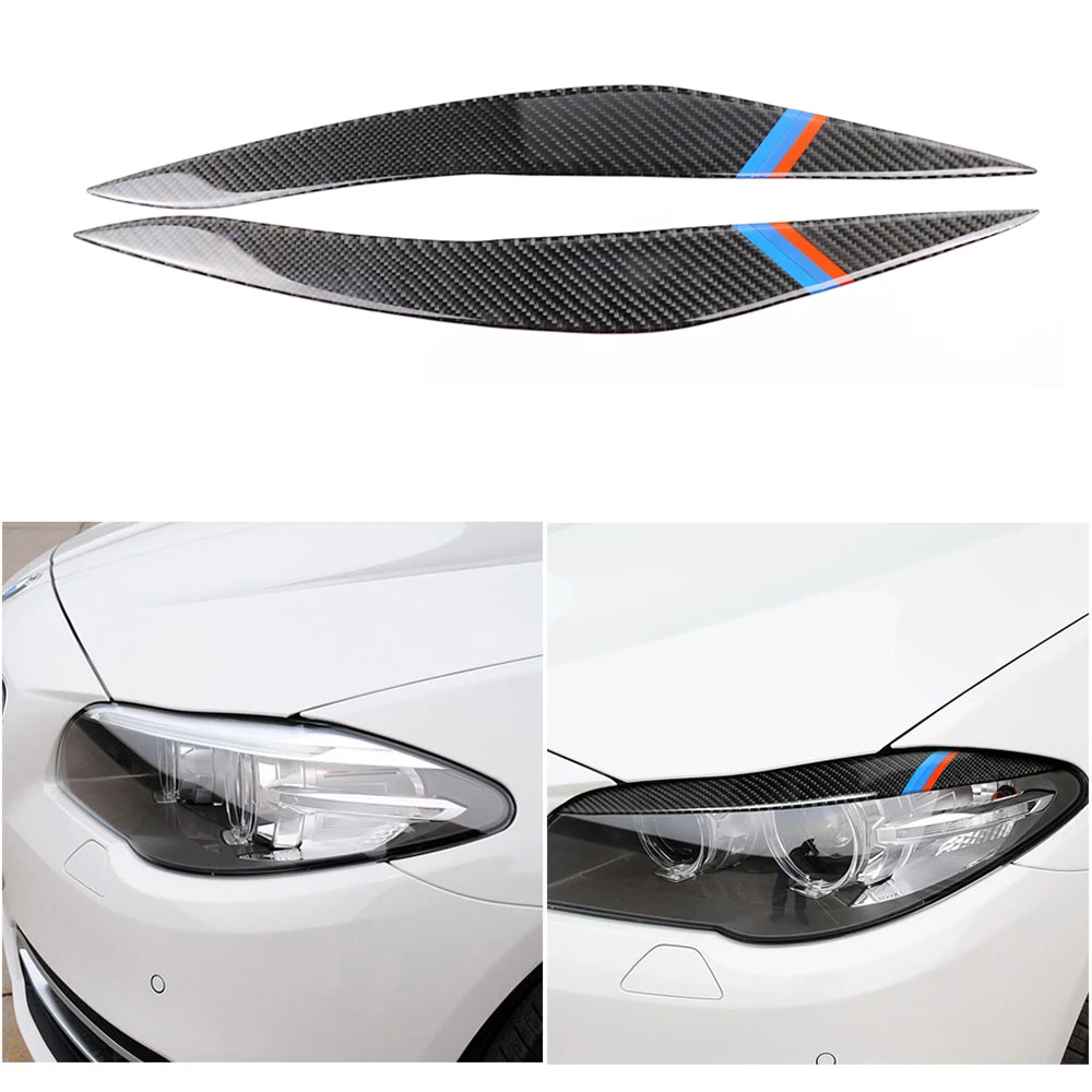 M-Stripe Carbon Fiber Headlight Eye Lid Cover Eyebrow EyeLid Trim Sticker For BMW 5 Series F10 F18 520i 528i 535i 5 Series 10-13
M-Stripe Carbon Fiber Headlight Eye Lid Cover Eyebrow EyeLid Trim Sticker For BMW 5 Series F10 F18 520i 528i 535i 5 Series 10-13