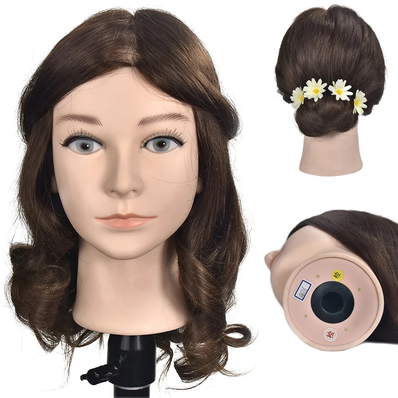 High Quality Female 16" Training Mannequin Head With 100% Natural Human Hair Training Head For Hairdresser Mannequin Head Dolls
High Quality Female 16" Training Mannequin Head With 100% Natural Human Hair Training Head For Hairdresser Mannequin Head Dolls
