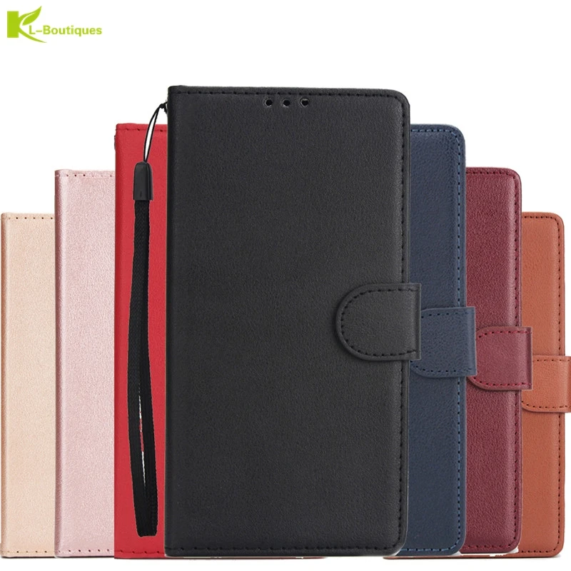 Роскошный кожаный чехол книжка для Samsung Galaxy J4 Plus j4Plus Etui on Fundas J6 Prime Lanyard кошелек