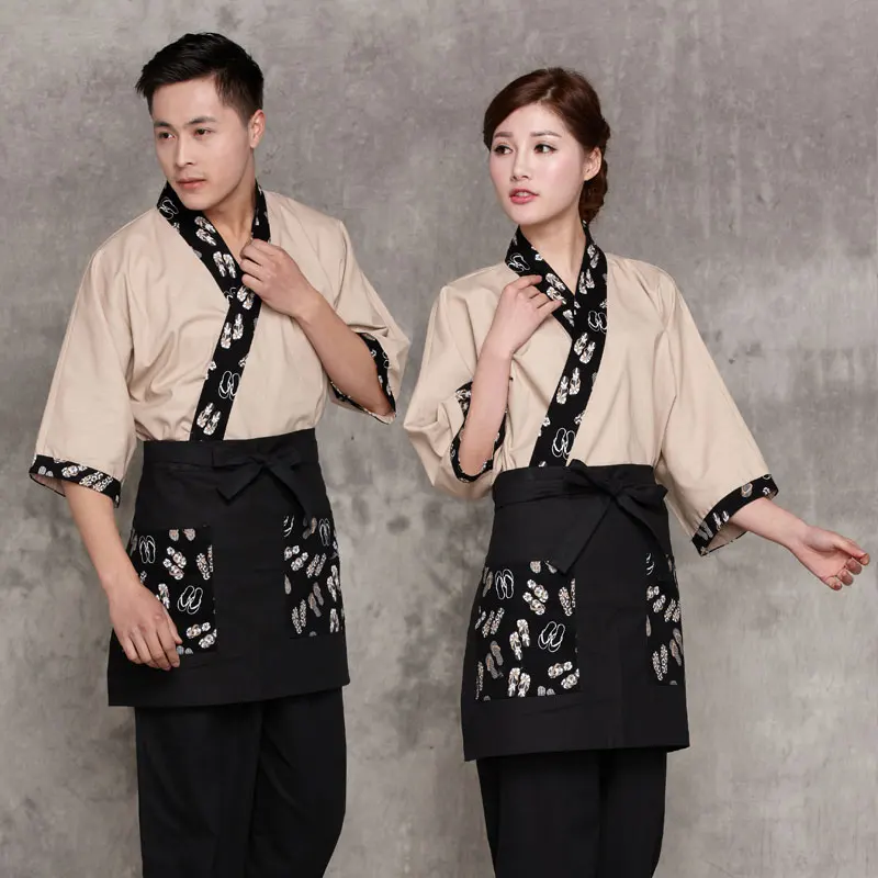 Unisex Japanese Korea style medium sleeve chef cook uniform top waiter work wear restaurant cook shirt suit flower printing B92
Unisex Japanese Korea style medium sleeve chef cook uniform top waiter work wear restaurant cook shirt suit flower printing B92
