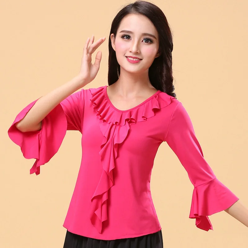 USHINE M-6XL Summer Red Lace Arabian Clothing Top Standard Ballroom Dance Stage Latin Belly Dance Shirt Woman Big Size
USHINE M-6XL Summer Red Lace Arabian Clothing Top Standard Ballroom Dance Stage Latin Belly Dance Shirt Woman Big Size