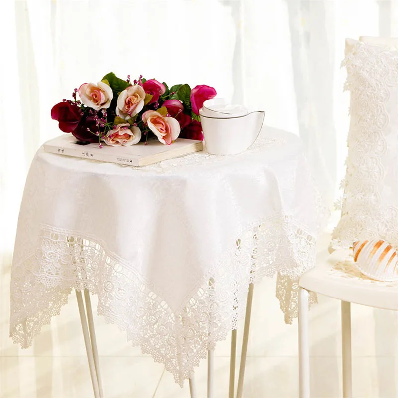 High Quality Tablecloth Satin Lace Floral Solid Color Table Cloth Cover for Party Wedding Home Decoration FBE3
High Quality Tablecloth Satin Lace Floral Solid Color Table Cloth Cover for Party Wedding Home Decoration FBE3