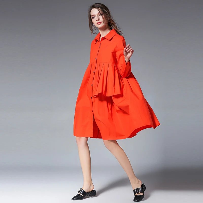 4XLSummer Shirt Dress 2020 New Fashion Ruffles Dresses Beach Casual Loose Casual Solid Black Red Oversize Spring Dress Vestidos
4XLSummer Shirt Dress 2020 New Fashion Ruffles Dresses Beach Casual Loose Casual Solid Black Red Oversize Spring Dress Vestidos
