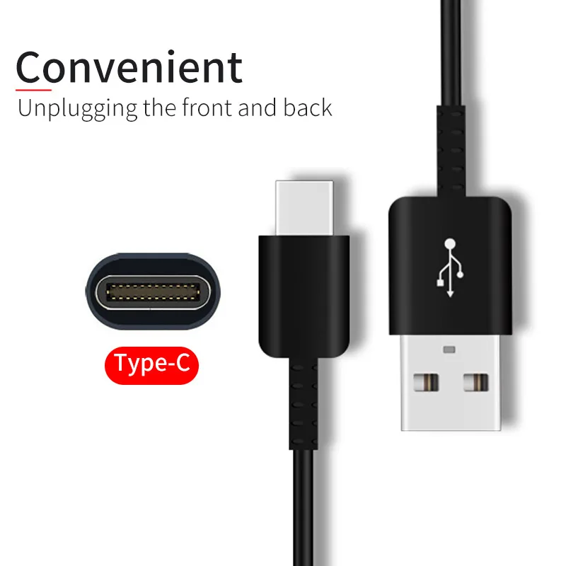 Оригинальный кабель USB Type C зарядный Type-C провод шнур для Samsung Galaxy A5 A7 2017 A8 A9 2018 A8s S8/S9