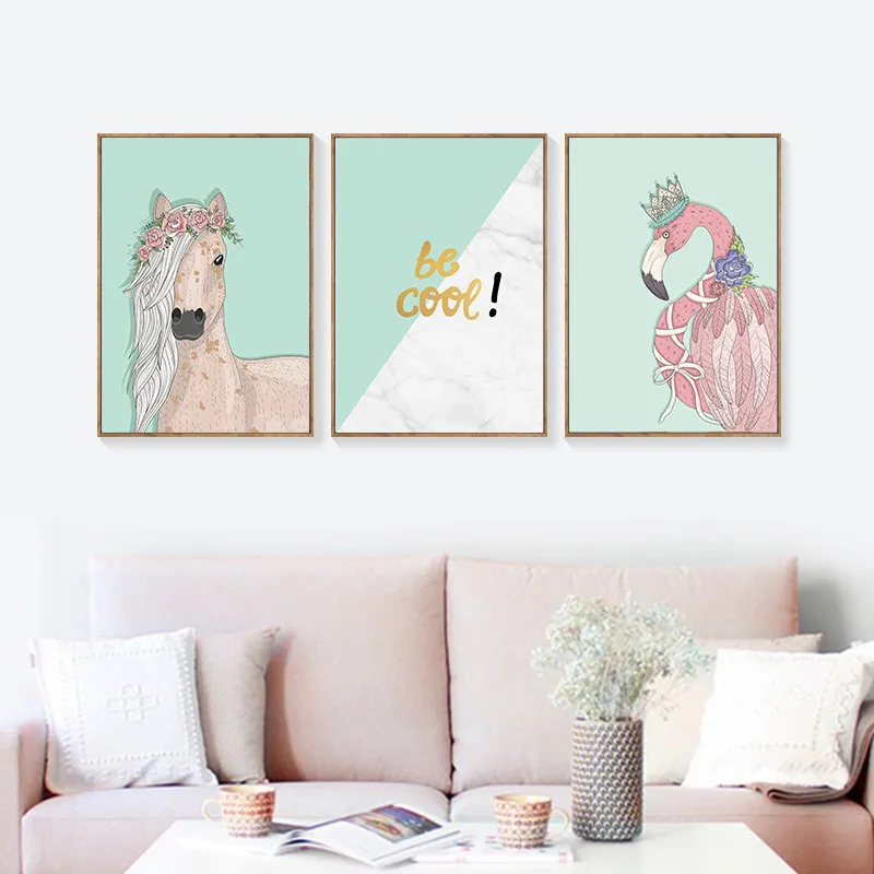 Nordic Ins Cartoon Animals Art Canvas Painting Posters Unicorn Flamingo Prints Wall Pictures for Baby Bedoom Unframed
Nordic Ins Cartoon Animals Art Canvas Painting Posters Unicorn Flamingo Prints Wall Pictures for Baby Bedoom Unframed