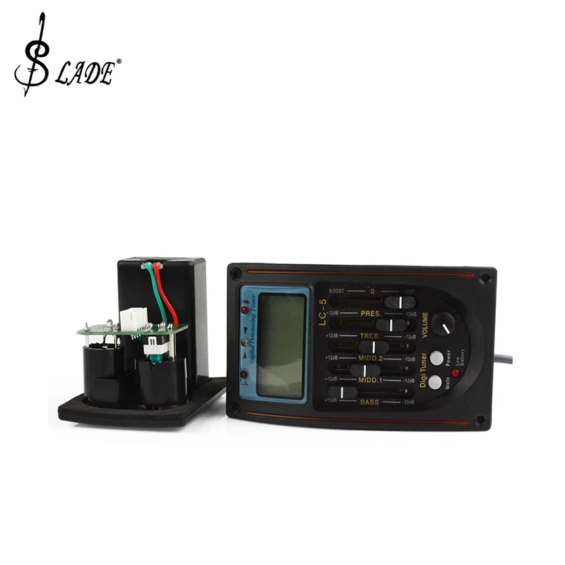 SLADE RED LC5 Band Acoustic Electric Guitar Preamplifier EQ Equalizer Pickup Tuner with LCD Display Guitar Parts & Accessories
SLADE RED LC5 Band Acoustic Electric Guitar Preamplifier EQ Equalizer Pickup Tuner with LCD Display Guitar Parts & Accessories