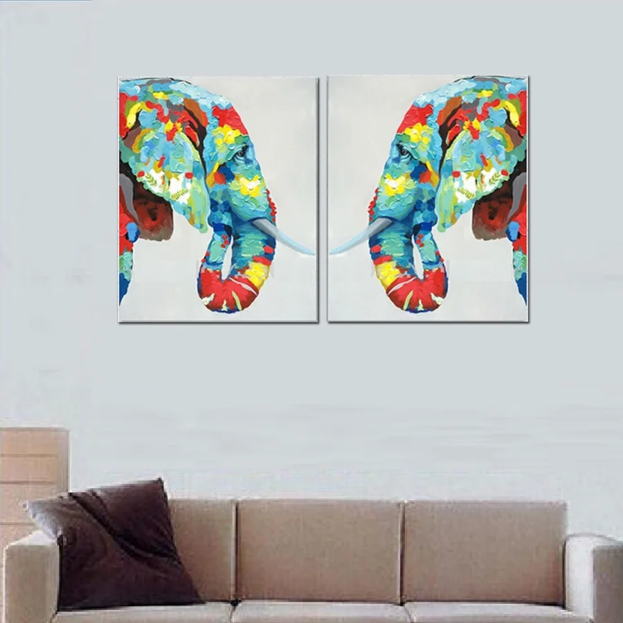 100%Handmade Wall Decor Works 2 Pieces Abstract Animal Modern Wall Art Elephant Oil Painting On Canvas For Wall Decor Painting
100%Handmade Wall Decor Works 2 Pieces Abstract Animal Modern Wall Art Elephant Oil Painting On Canvas For Wall Decor Painting