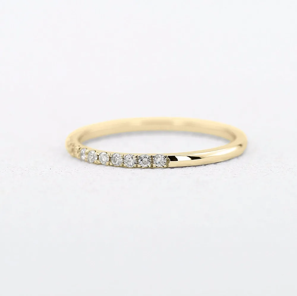 LASAMERO Round Cut Natural 0.1CTW Diamond 14k Yellow Gold Half Eternity 11 Stones Engagement Promise Wedding Band Ring For Women
LASAMERO Round Cut Natural 0.1CTW Diamond 14k Yellow Gold Half Eternity 11 Stones Engagement Promise Wedding Band Ring For Women