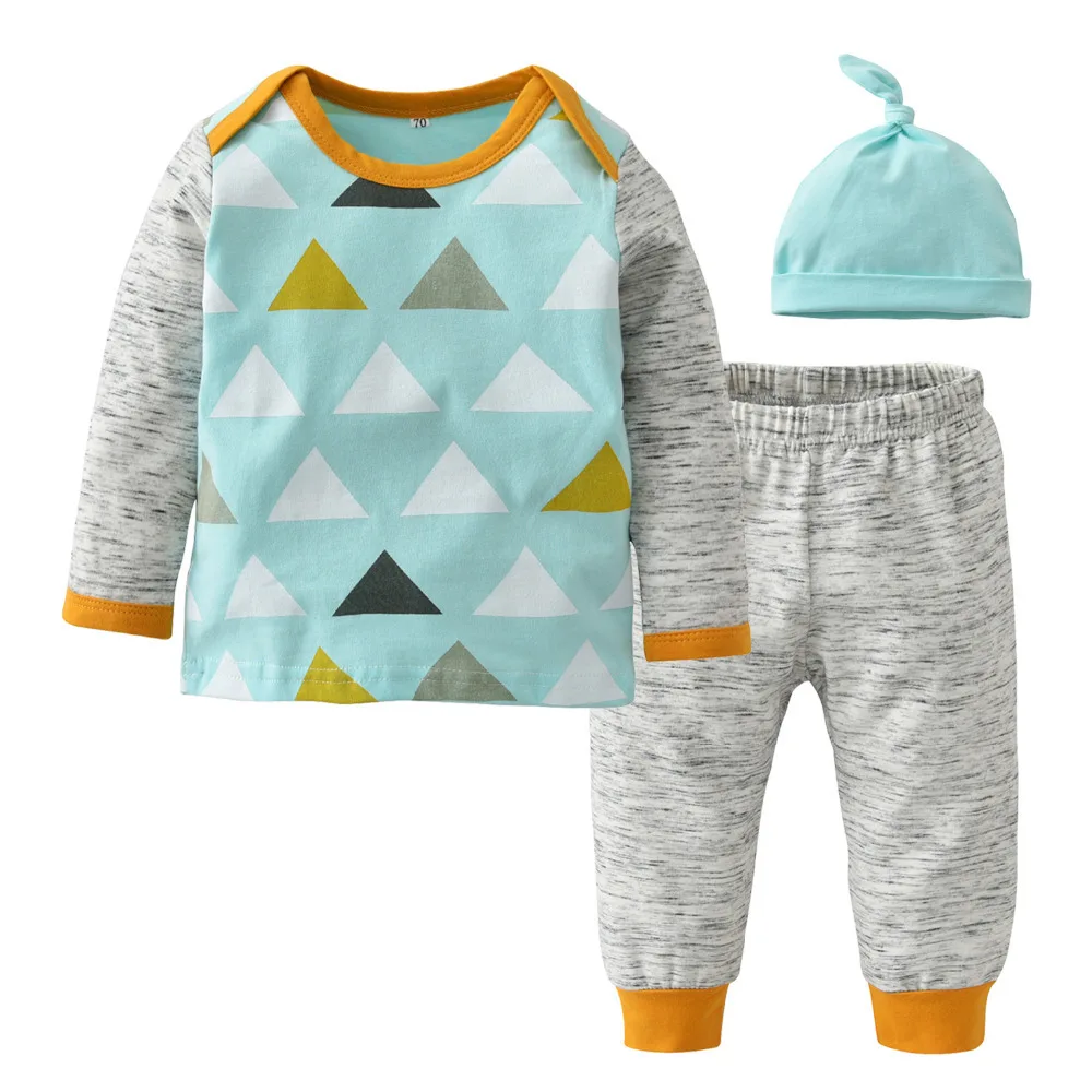 Комплект одежды для малышей Одежда новорожденных мальчиков и девочек Футболка с