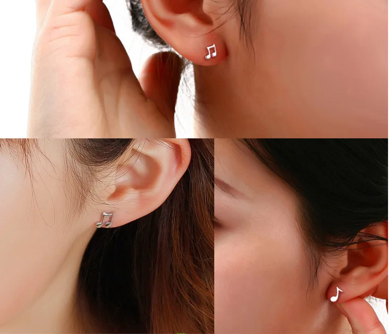 Fashion New Designer Exquisite Sweet Antiallergic 925 Sterling Silver Music Symbol Stud Earrings Jewelry for Women
Fashion New Designer Exquisite Sweet Antiallergic 925 Sterling Silver Music Symbol Stud Earrings Jewelry for Women