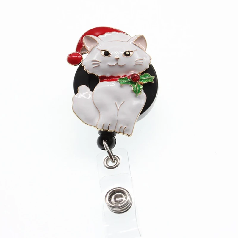 50pcs/lot free shipping hot selling good quality cute Christmas cat Retractable ID badge holder reel for gift/party
50pcs/lot free shipping hot selling good quality cute Christmas cat Retractable ID badge holder reel for gift/party