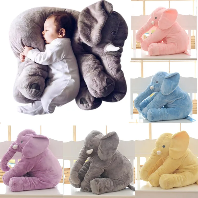 Мультяшная плюшевая игрушка-слон большого размера детская подушка для сна
