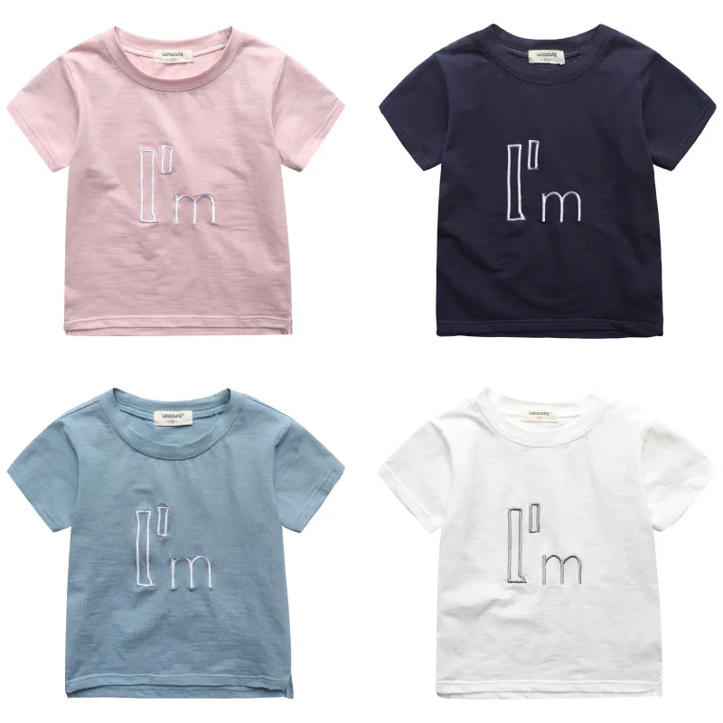 Boy Girl T-shirts Brand Letter Embroidery Short Sleeve Boy T Shirt Tops 2018 Summer Kids Bamboo Cotton T Shirts Baby Clothes
Boy Girl T-shirts Brand Letter Embroidery Short Sleeve Boy T Shirt Tops 2018 Summer Kids Bamboo Cotton T Shirts Baby Clothes
