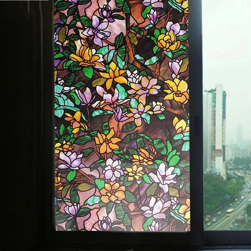 Painted Magnolia Window Privacy Film Glass Sticker Static Anti-UV Glue-free bedroom door Opaque Home Decorative Film Width 92cm
Painted Magnolia Window Privacy Film Glass Sticker Static Anti-UV Glue-free bedroom door Opaque Home Decorative Film Width 92cm