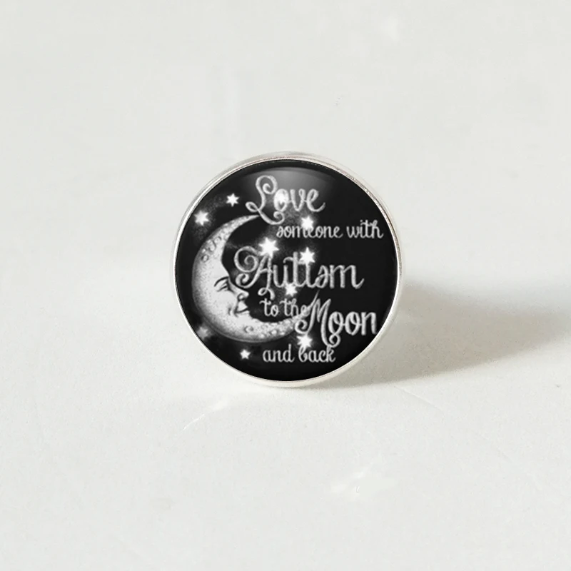 Love Someone with Autism To The Moon and Back Photo Tibet Silver Cabochon Glass ring
Love Someone with Autism To The Moon and Back Photo Tibet Silver Cabochon Glass ring