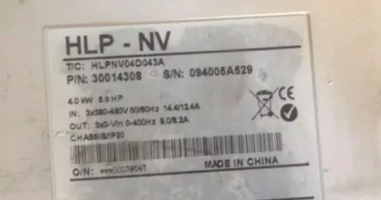 Converter HLPNV0D543A 380V 5.5KW , Used one , 90% appearance new , 3 months warranty , fastly shipping
Converter HLPNV0D543A 380V 5.5KW , Used one , 90% appearance new , 3 months warranty , fastly shipping