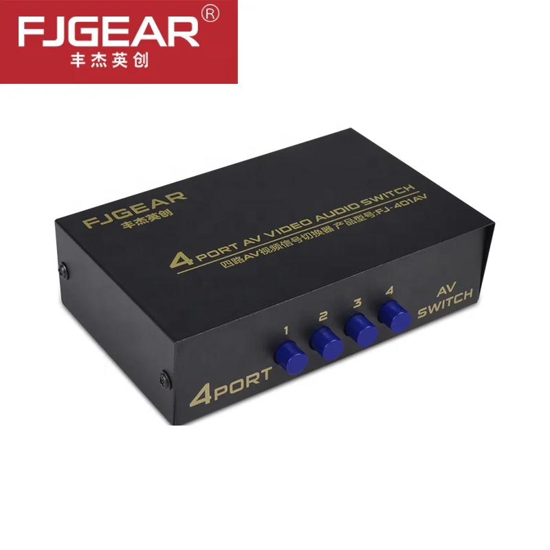 AV Switch Box 4 in 1 out AV Audio Video Signal Composite for HDTV LCD DVD 3 RCA Switcher 4 to 1 Selector not Splitte
AV Switch Box 4 in 1 out AV Audio Video Signal Composite for HDTV LCD DVD 3 RCA Switcher 4 to 1 Selector not Splitte