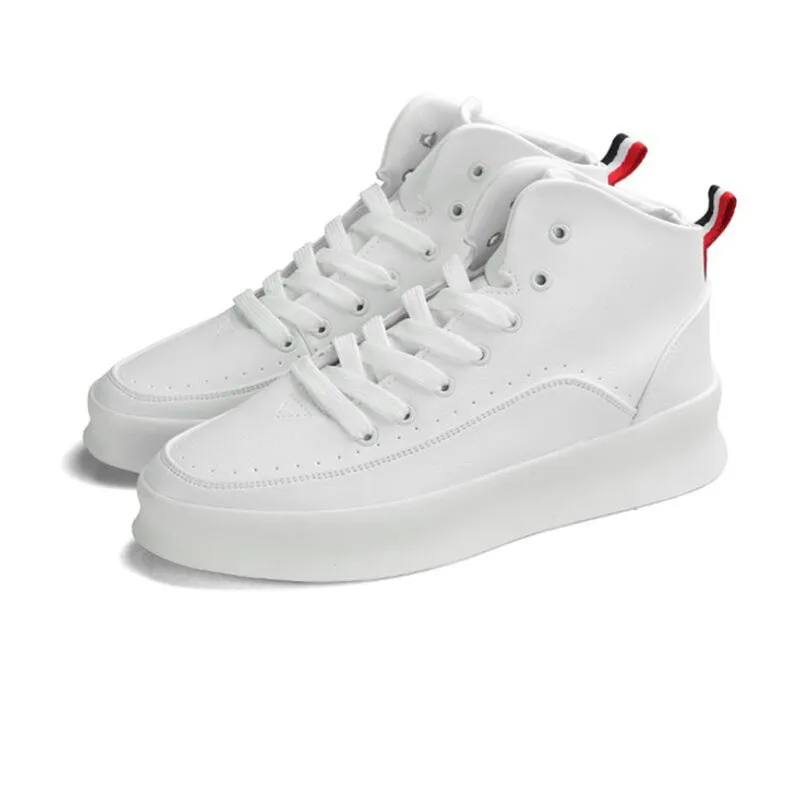 Mens Shoes Casual High Top Sneakers Casual Breathable Leather Shoes For Men Lace Up Platform Shoes Mocassin Homme 2018 Trainers
Mens Shoes Casual High Top Sneakers Casual Breathable Leather Shoes For Men Lace Up Platform Shoes Mocassin Homme 2018 Trainers