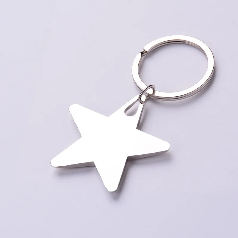 Five-pointed star keychain keyring Zinc Alloy Star Shaped Keychains Metal Keyrings Five Pointed Star Shaped key chain metal