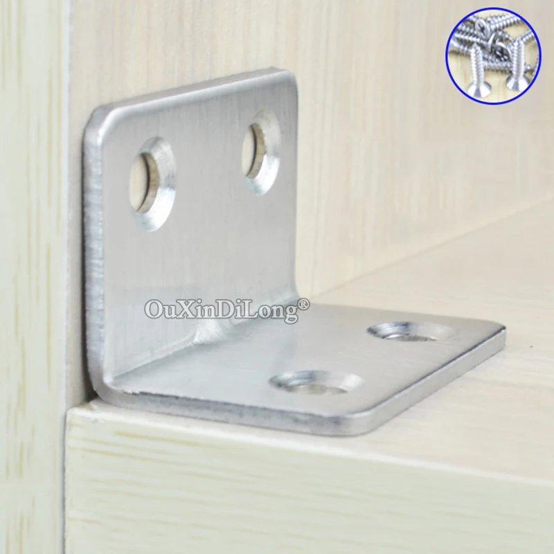 High Quality 100PCS Stainless Steel Right Angle Corner Braces L Shape Board Frame Shelf Support Brackets Connectors + Screws
High Quality 100PCS Stainless Steel Right Angle Corner Braces L Shape Board Frame Shelf Support Brackets Connectors + Screws