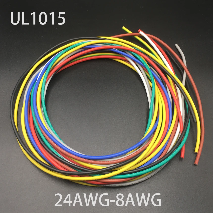 1 метр 10AWG 5 мм OD UL1015 600V 105C упаковка Луженая Медь силиконовая резина Многожильная