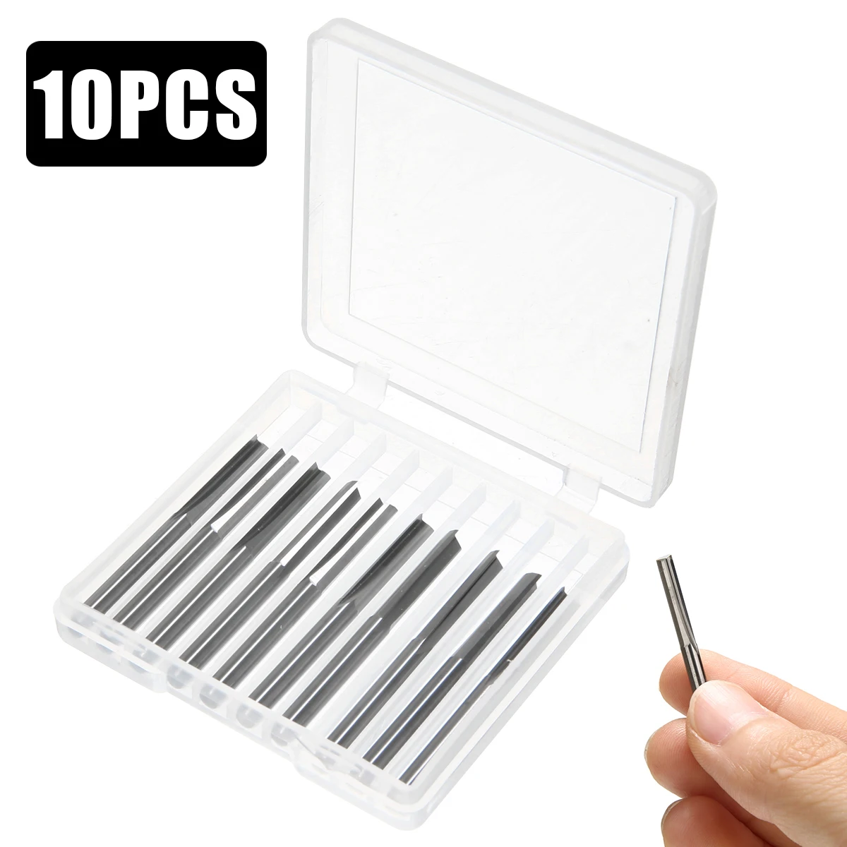 10pcs Milling Cutter Tungsten Steel Double Edged Straight Slot Milling Cutters for Wood CNC Straight Engraving Cutters End Mill
10pcs Milling Cutter Tungsten Steel Double Edged Straight Slot Milling Cutters for Wood CNC Straight Engraving Cutters End Mill