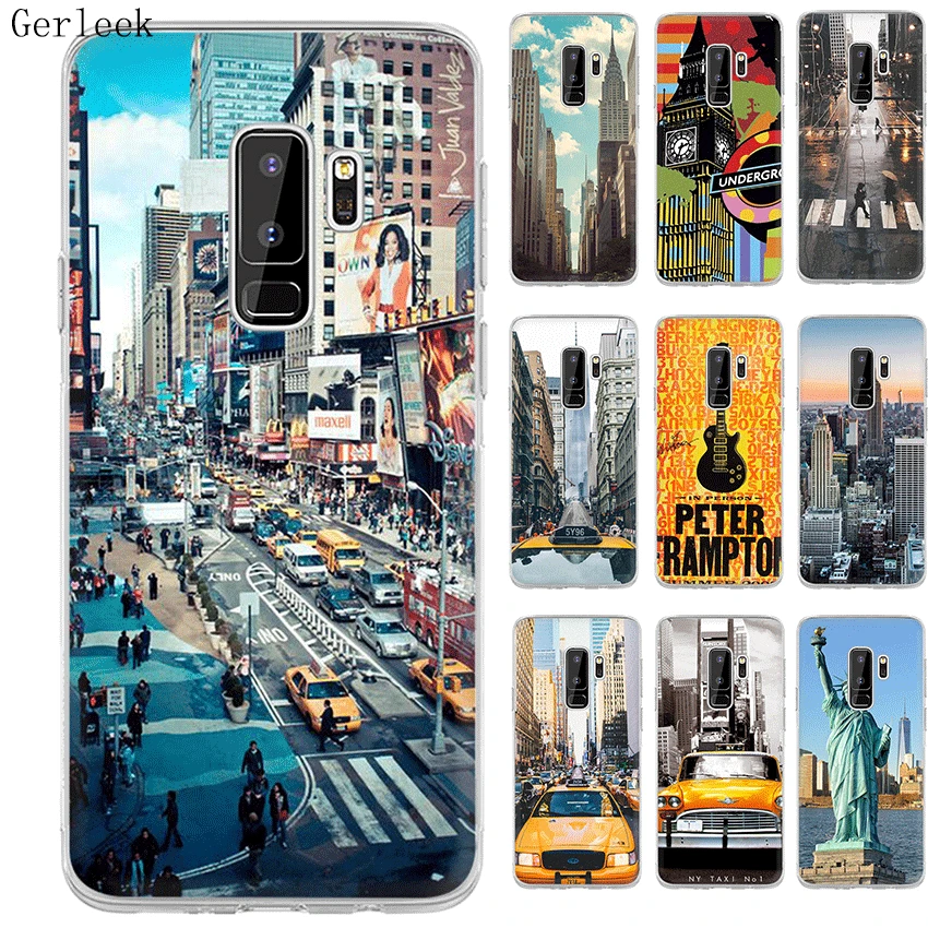 Чехол Desxz New York Landscape для Samsung Galaxy S3 S4 S5 S6 S7 Edge S8 S9 S10 Plus S10e | Мобильные телефоны и