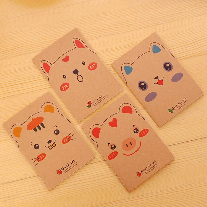 4pcs/pack Cute Animals Notebook Notepad Diary Planner Sketchbook for School Students Office Supplies Study Gift | Канцтовары для