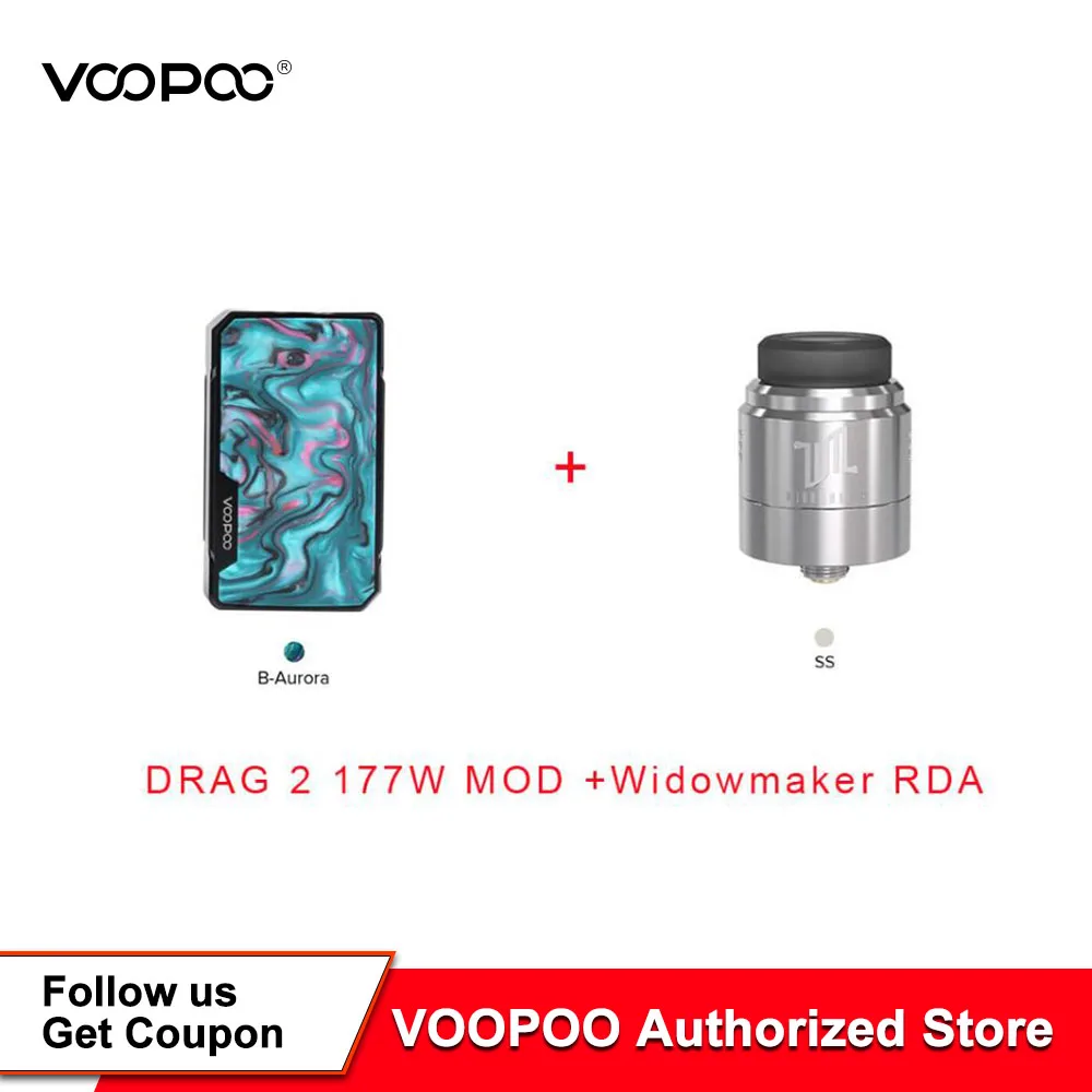 VOOPOO DRAG 2 TC бокс мод 177W контроль температуры коробка электронная сигарета Vape