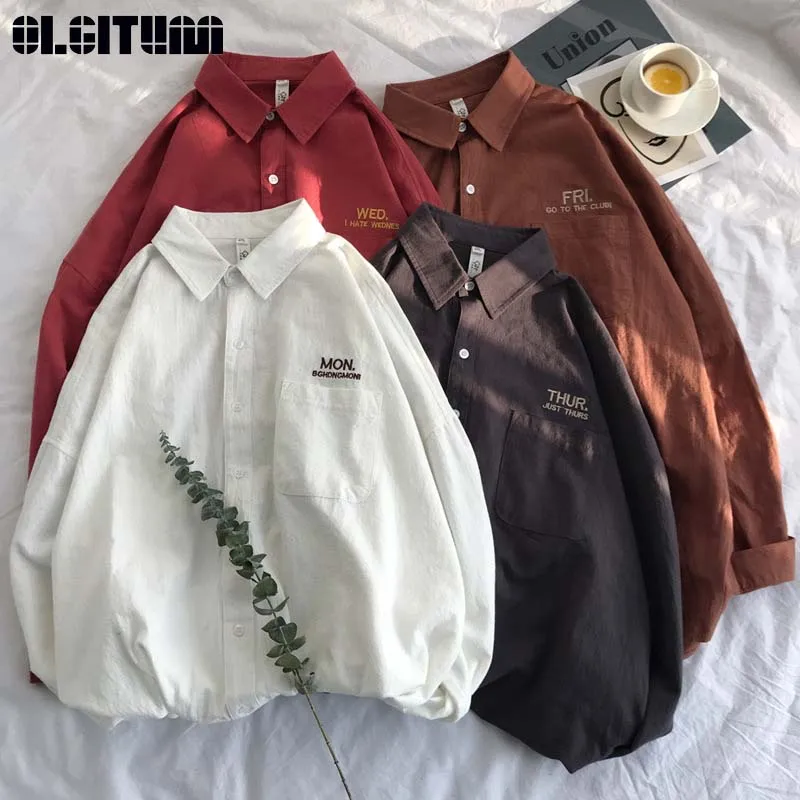 New 2020 Spring Lazy Wind Neutral Long-Sleeved Solid Color Embroidered Couple Simple Bottoming Shirt BS320
New 2020 Spring Lazy Wind Neutral Long-Sleeved Solid Color Embroidered Couple Simple Bottoming Shirt BS320