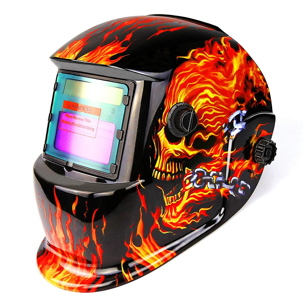 

Череп Солнечная Авто Затемнение Регулируемая электрическая Сварочная маска сварочные линзы для MIG MMA сварочный шлем