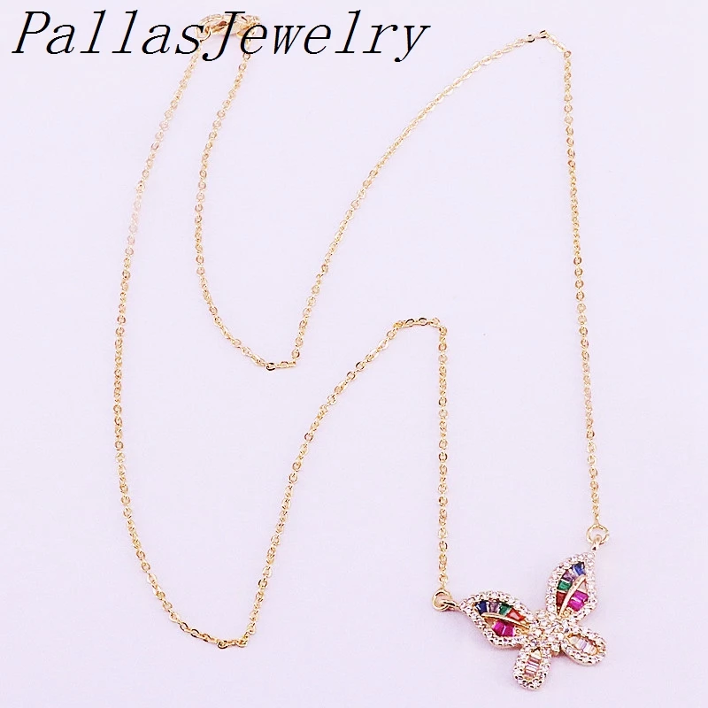6Pcs Multi Colorful CZ Zircon Micro Paved Butterfly Charm Necklaces Gold Color Fashion Women Jewelry
6Pcs Multi Colorful CZ Zircon Micro Paved Butterfly Charm Necklaces Gold Color Fashion Women Jewelry
