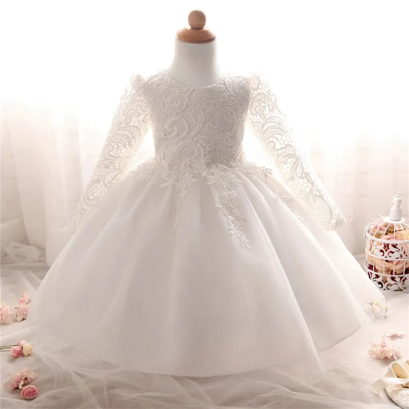 Toddler Girl Infant Lace Christening Gown Princess Baby Party Frock Wedding Bridesmaid Baptism First Birthday Dress Vestido | Детская