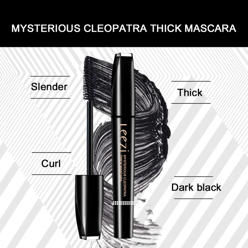 Mascara Quick Dry Curler Eyelash Curling Lengthening Black Extension Cosmetics Waterproof Liquid Volume |