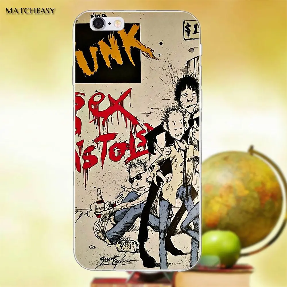 ТПУ чехлы кожа секс пистолеты 1975 Лондон рок-группа для Apple iPhone X XS Max XR 4 4S 5 5C SE 6 6S 7 8