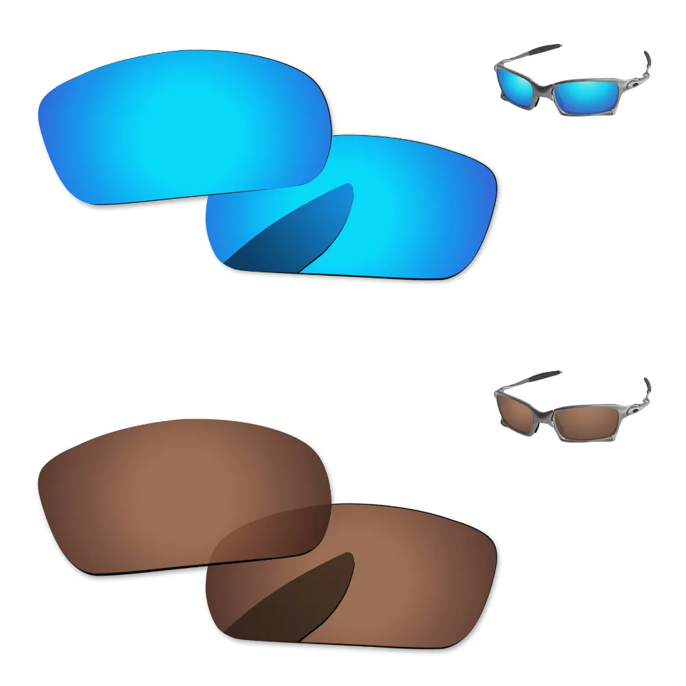 Ice Blue & Copper Brown 2 Pairs Polarized Replacement Lenses For X Squared Sunglasses Frame 100% UVA & UVB Protection
Ice Blue & Copper Brown 2 Pairs Polarized Replacement Lenses For X Squared Sunglasses Frame 100% UVA & UVB Protection