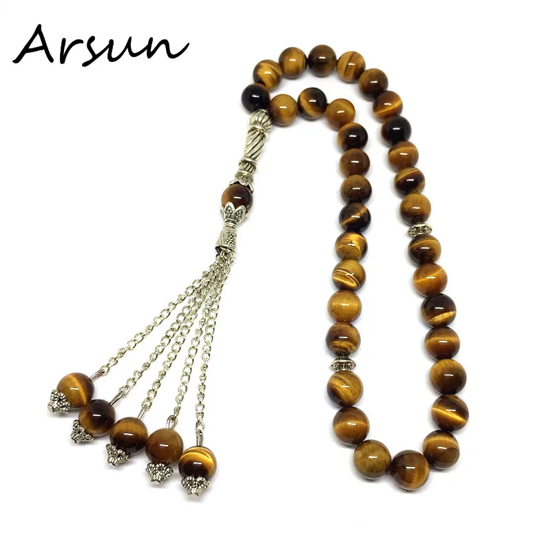 2019 8mm Tiger Eyes Natural Stone 33 Prayer Beads with Alloy Tassel Islamic Muslim Tasbih Allah For Men&Women
2019 8mm Tiger Eyes Natural Stone 33 Prayer Beads with Alloy Tassel Islamic Muslim Tasbih Allah For Men&Women