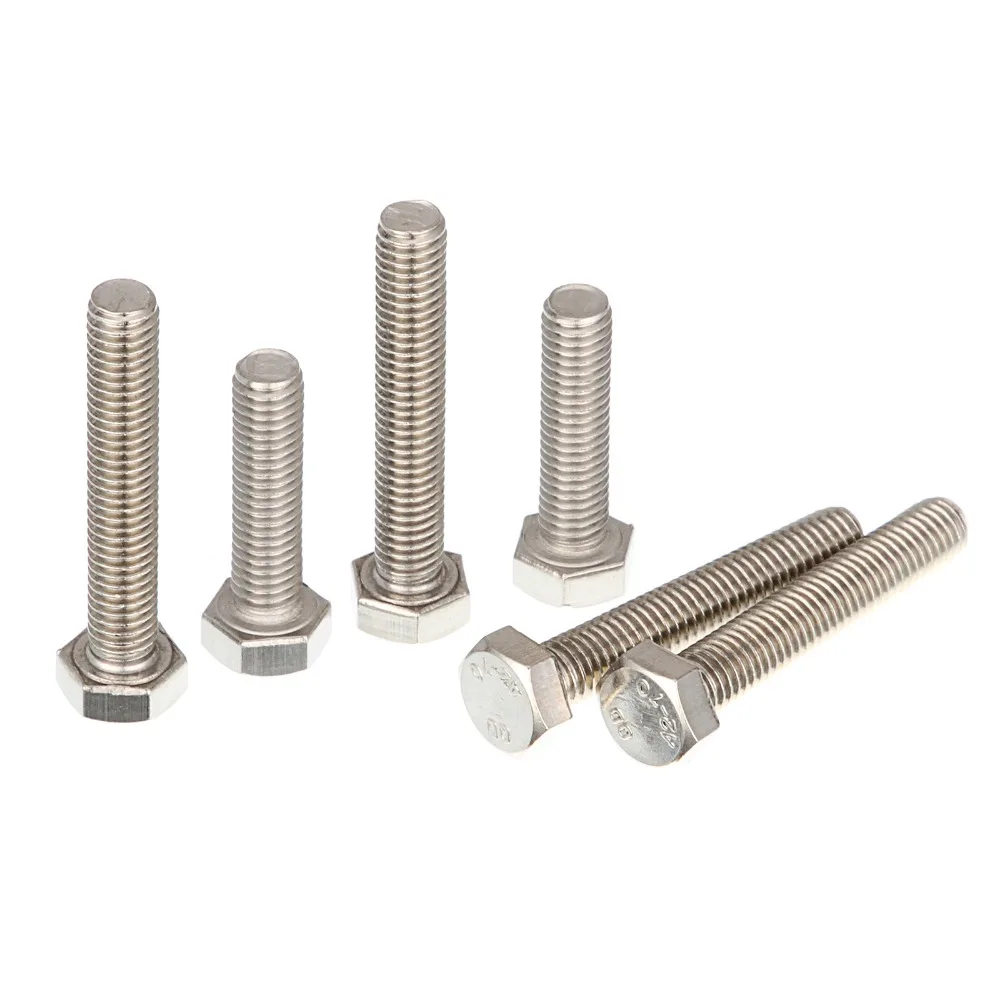25pcs304 винты с шестигранной головкой из нержавеющей стали M5X8/10/12/16/18/20/25/30/35
