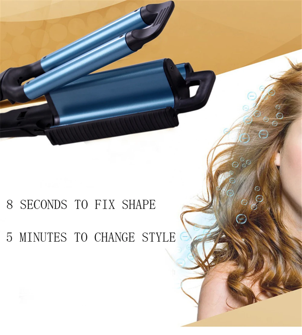 Professional Hair Curling Curler curl Iron Reversible Multi Big Small Wave Styles Triple Barrel Depth Waver Hair Styling Tool
Professional Hair Curling Curler curl Iron Reversible Multi Big Small Wave Styles Triple Barrel Depth Waver Hair Styling Tool
