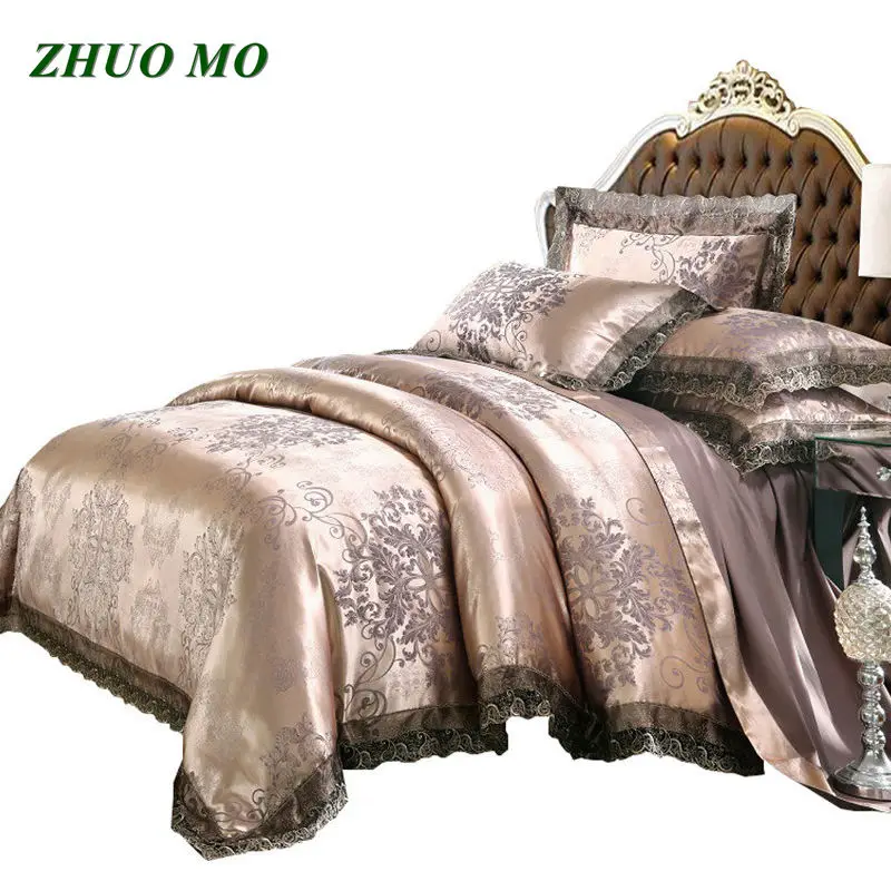 Jacquard luxury bedding set queen/king size bed set Wedding decoration 4pcs cotton silk lace duvet cover Fitted/bed sheet sets
Jacquard luxury bedding set queen/king size bed set Wedding decoration 4pcs cotton silk lace duvet cover Fitted/bed sheet sets