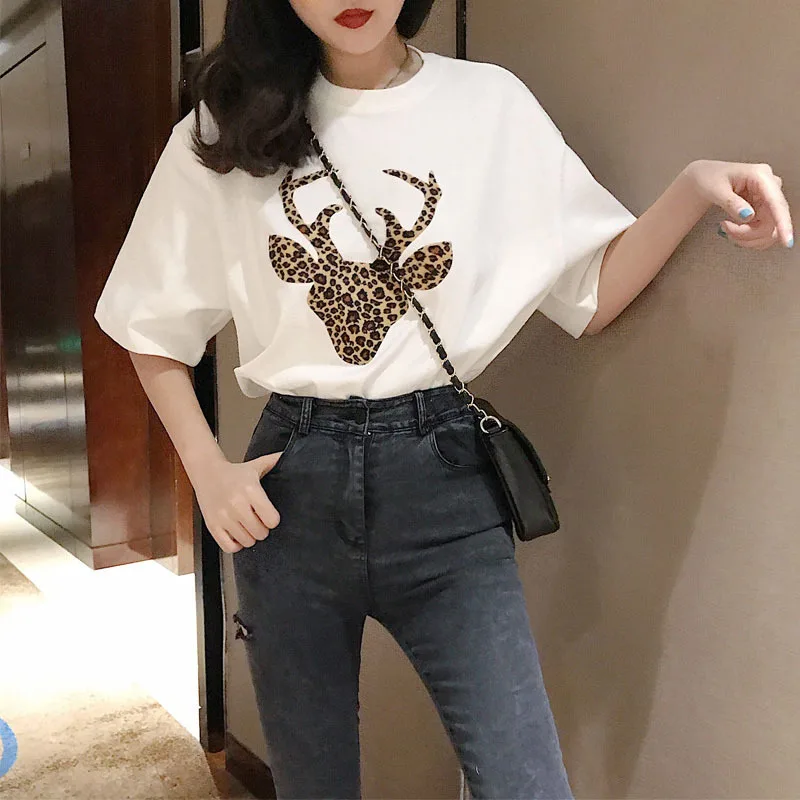 2019 Summer T-shirt Women Tops Fashion Casual Street Print Short Sleeve Round Neck Plus Size Loose Bottoming Women T-shirt ZW096
2019 Summer T-shirt Women Tops Fashion Casual Street Print Short Sleeve Round Neck Plus Size Loose Bottoming Women T-shirt ZW096