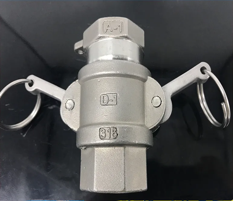 Quick connect Tail Barb 304 Stianless Steel Type D+A Socket Camlock Fitting Cam and Groove Coupler internal thread joint
Quick connect Tail Barb 304 Stianless Steel Type D+A Socket Camlock Fitting Cam and Groove Coupler internal thread joint